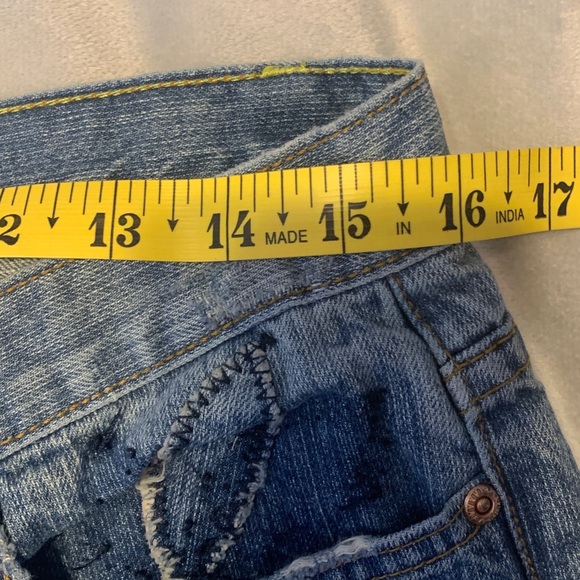 BONGO girls distressed patch unique vintage 90’s Denim Jeans 11 bootcut lowrise - Picture 5 of 12